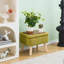 Petit tabouret d'appoint avec repose-pieds en bois-1303797756