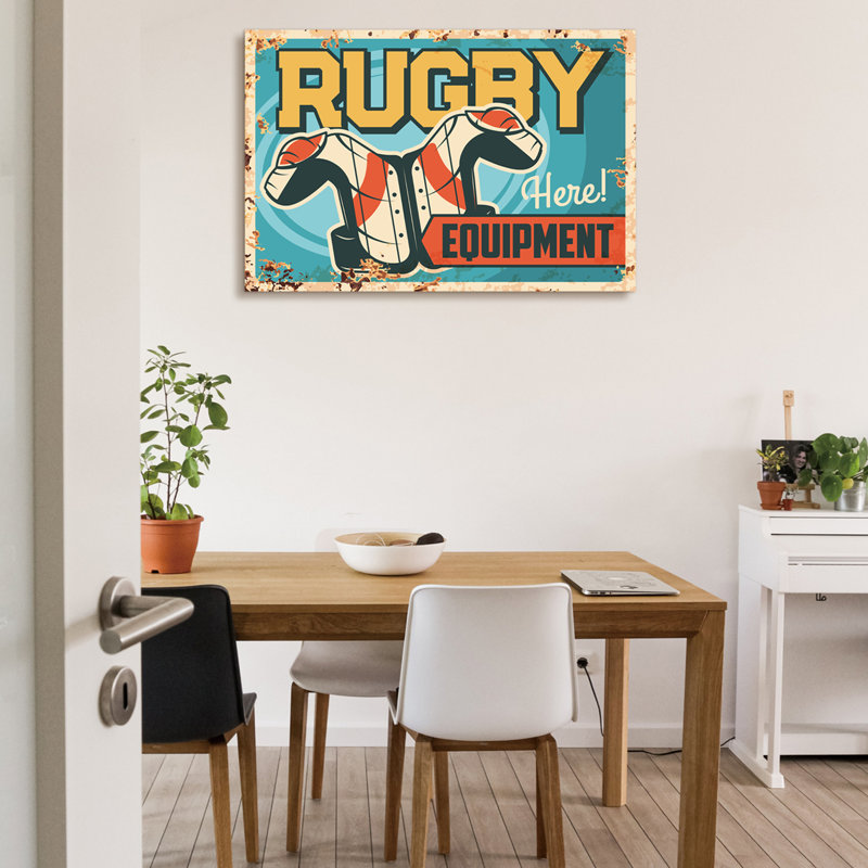 «Rugby Lover» sur toile, H 12 po x l 18 po