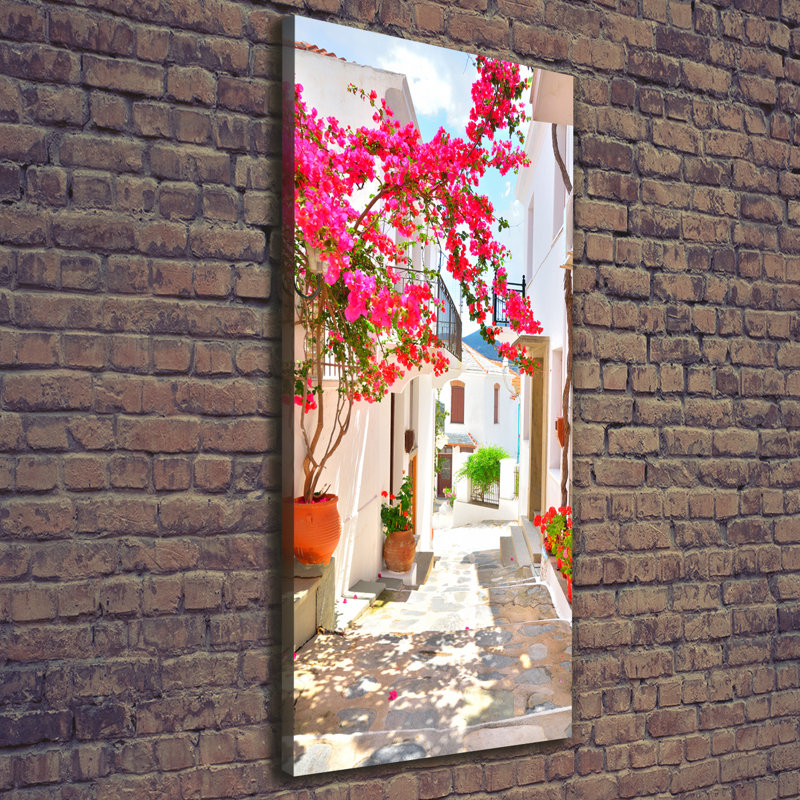 Greek Streets - Wrapped Canvas Print