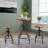 Julean Pine Round Solid Wood Top Metal Base Dining Table