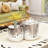 Luxury Coffee Table With Silver Full Mirror Surface Design