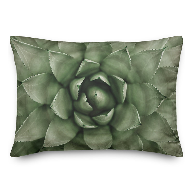  Outdoor Rectangular Pillow Cover & Insert, Green