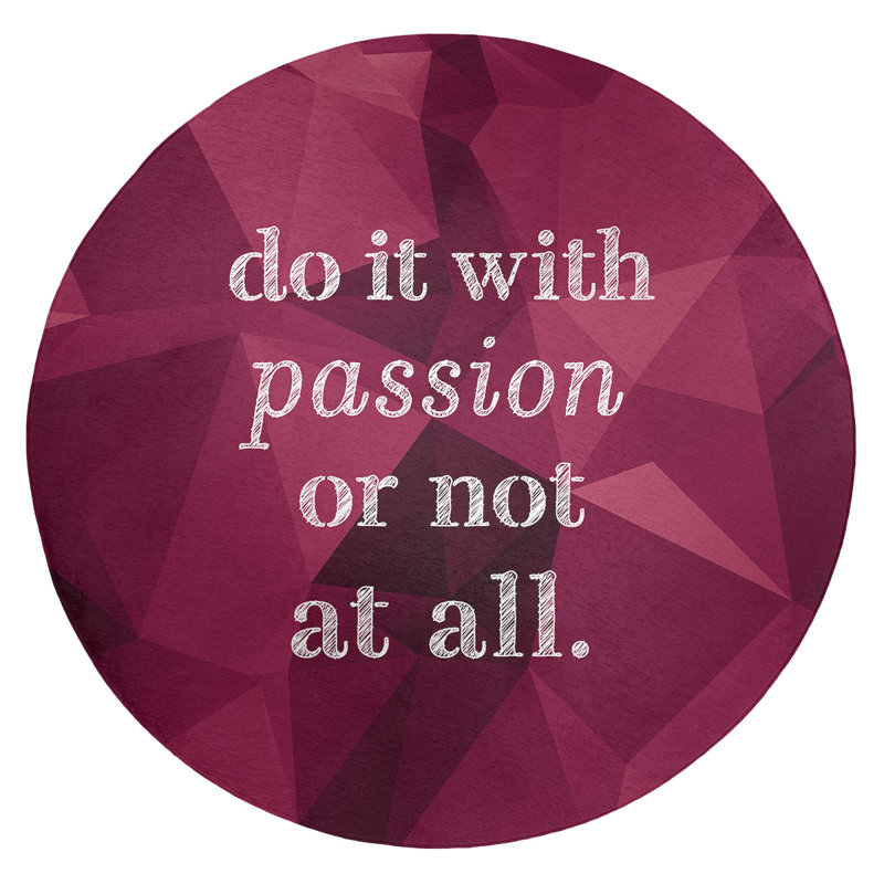 Tapis de poly-chenille en poly-citation passion, Rond 5 pi