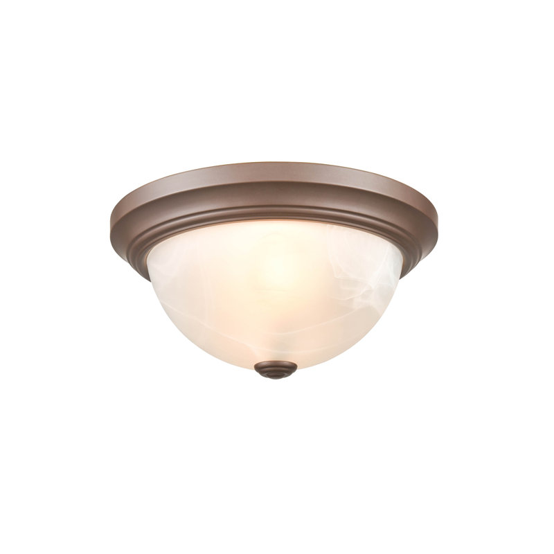 Andreyah Glass Flush Mount, Bronze, 5.5'' H x 11'' W x 11'' D