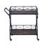 Industrial 2-Tier Bar Cart with Wheels-132777796