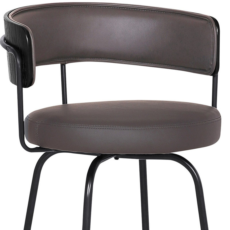 Tabouret de bar rotatif 26 po gris