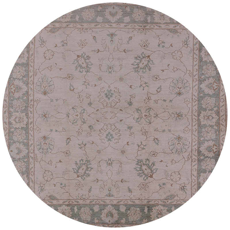 Tapis oriental brun Oldcastle, Rond 5 pi