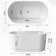 55"x27.6" Oval Bathtub with Chrome Overflow and Pop-Up Drain