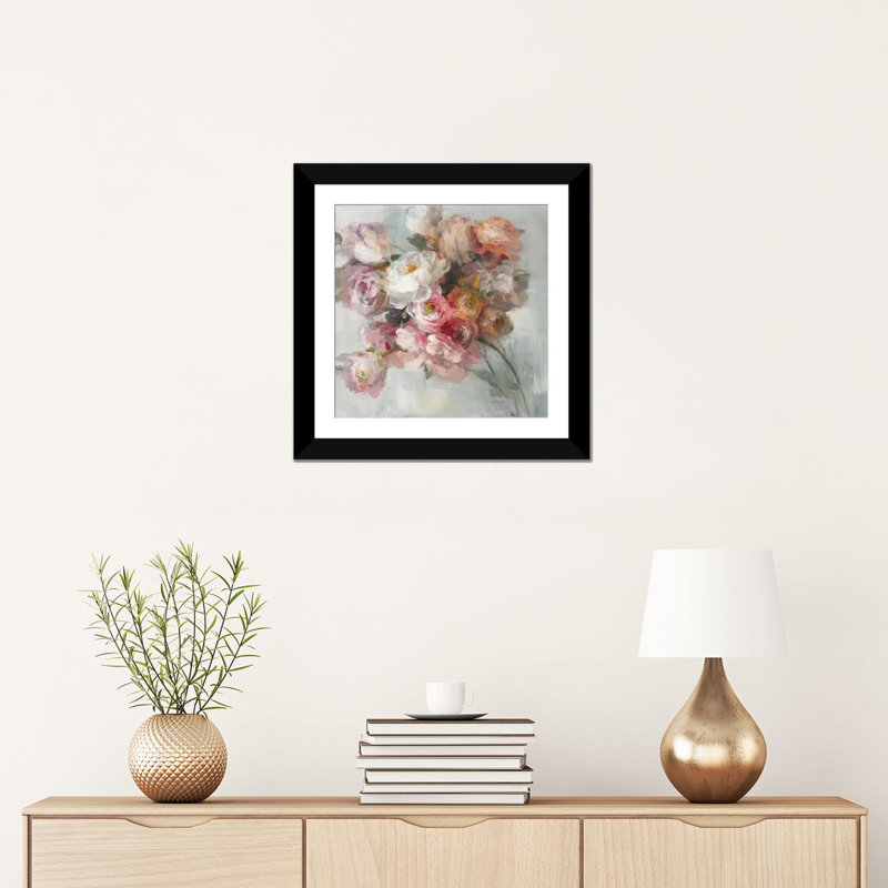 Blush Bouquet by Danhui Nai - Wrapped Canvas Gallery-Wrapped Canvas Giclée, 18" H x 18" W x 1.5" D, White