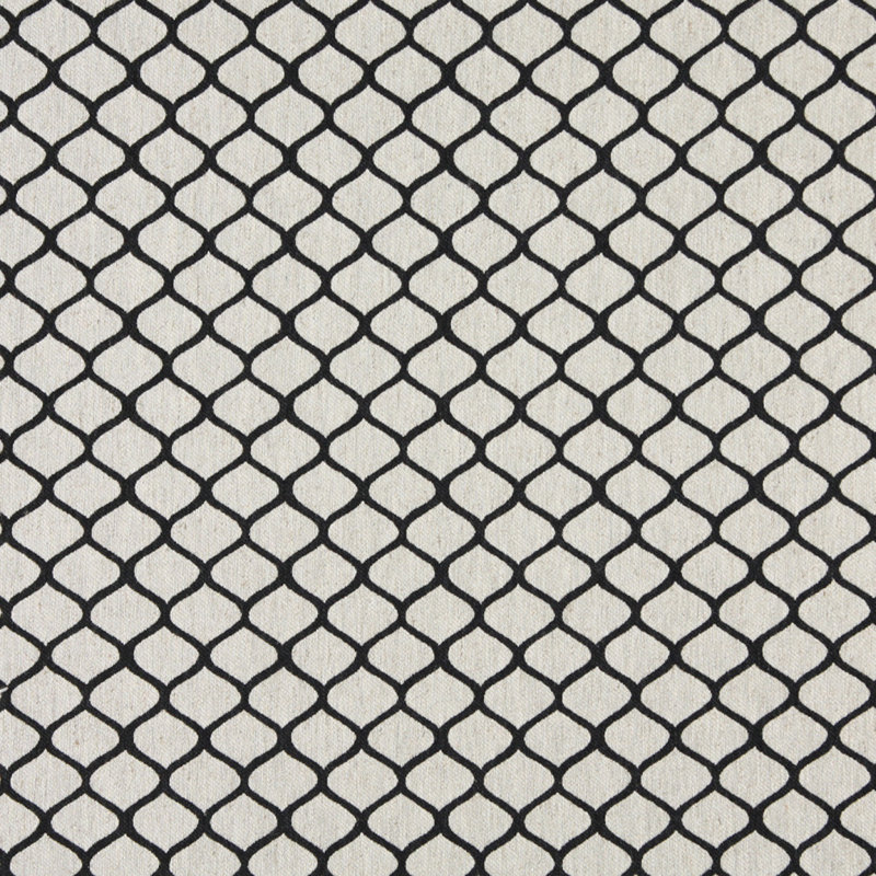 Tissu de lin géométrique, Noir 1