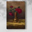 Roses rouges dans un vase japonais sur toile de velours doré - toile tendue par Martin Johnson Heade-1681049335