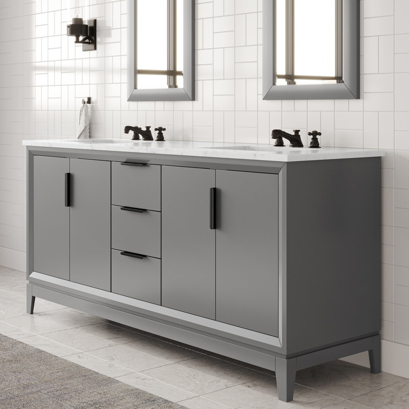 Elizabeth 72'' W Double Vanity, Cashmere Gray
