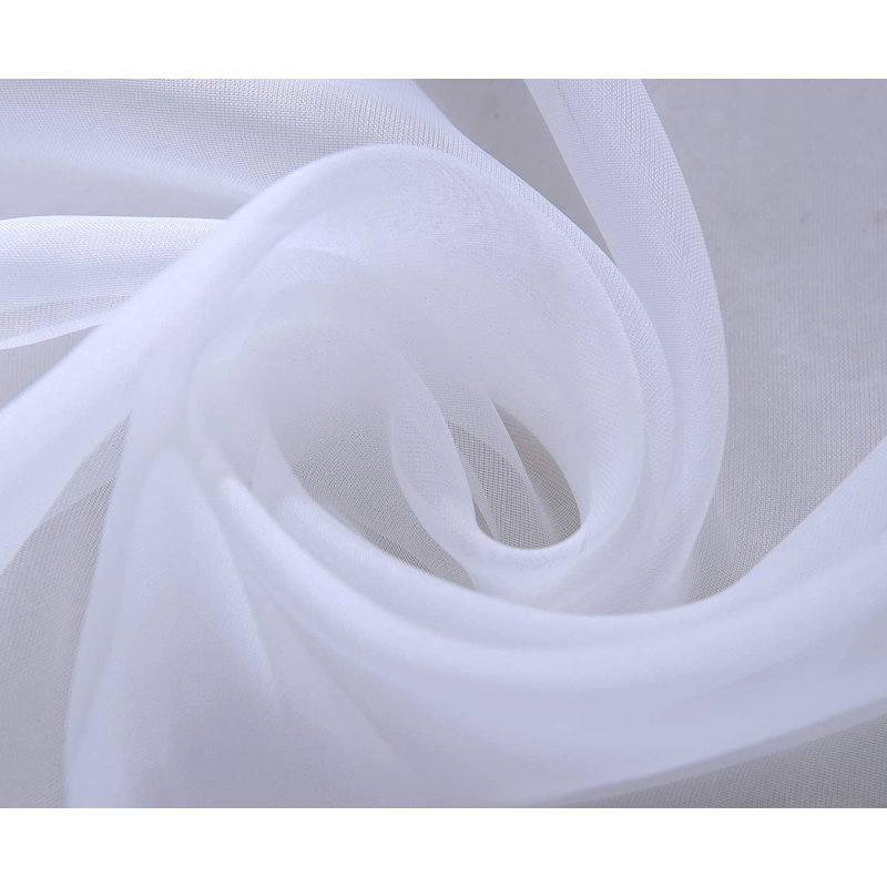 Brannon Sheer Window Scarf, White