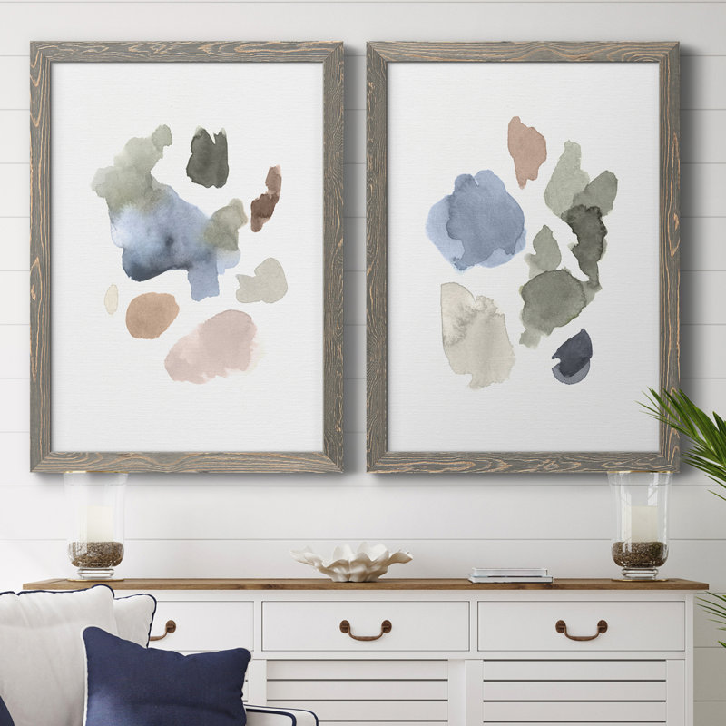 " Fresh Start I " 2 - Pieces Painting Print, 43.5" H x 31.5" W x 1" D, Grey Framed