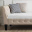 Upholstered Button Tufted Fine Polyester with Wooden Legs Twin Size Daybed Sleeper Couch , Beige