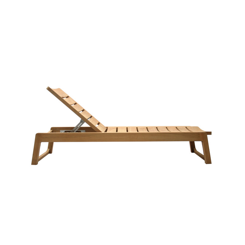 Diuna Outdoor Teak Chaise Lounge