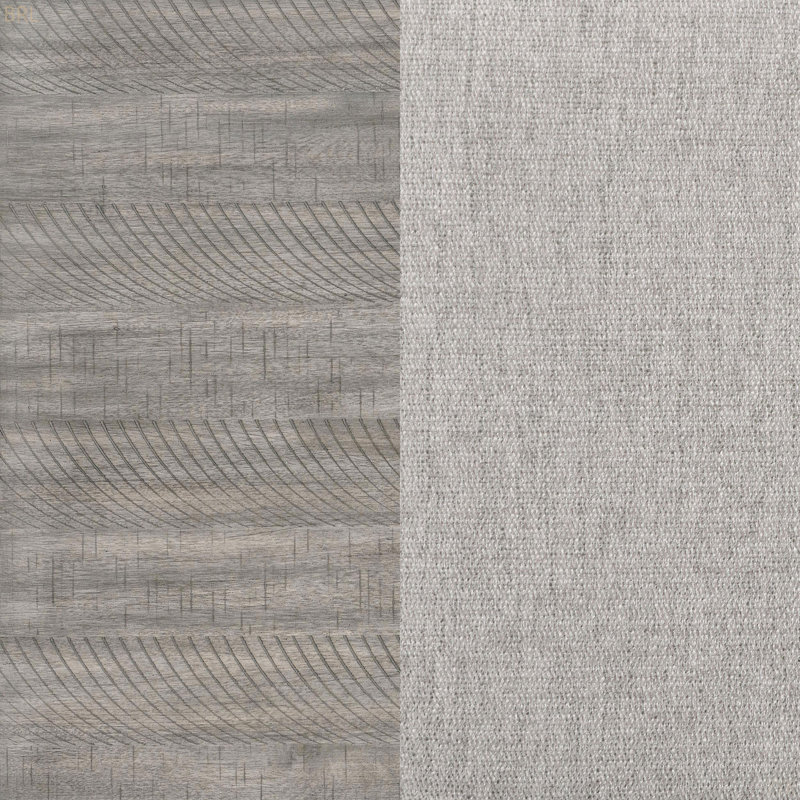 Ensemble de table de salle à manger gris et noir Centera, 7 pièces : table, 6 chaises