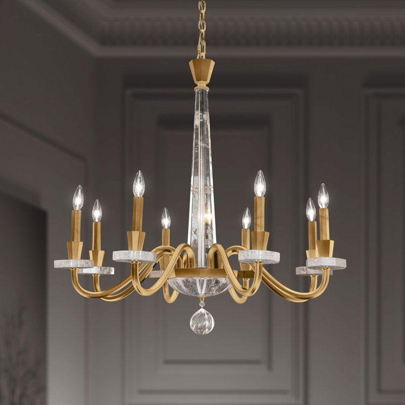 8 - Light Chandelier, Heirloom Gold