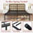 Amylia Anti-Sway Heavy Duty 14” Metal Iron Bed Frame - Noise-Free Platform Bed with Headboard & Footboard, Artistic Steel Pipe Molding, Non-Slip, No Box Spring Needed, King Size for Master Bedroom/Shared Space-683433456