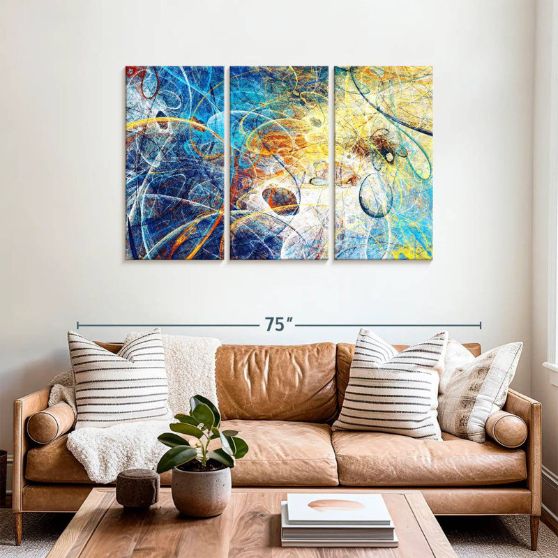 Avery Space Time Warp Abstract, 36" H x 57" W