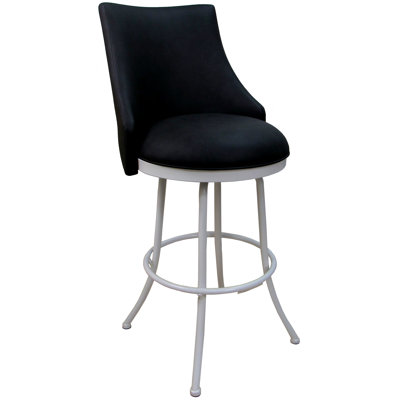Swivel Upholstered Counter Stool with Metal Frame