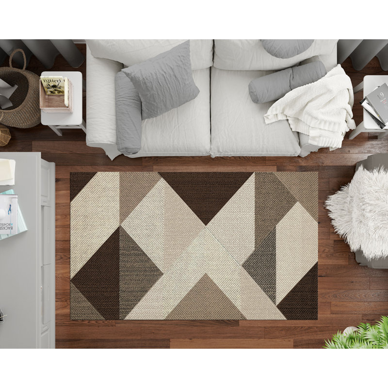 Burnhill Geometric Area Rug, Rectangle 120 x 180cm
