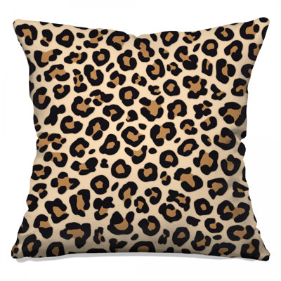 Leopard Print Pattern Double Sided Throw Pillows