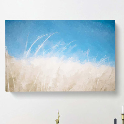 Blades Of Grass In Summer In Abstract - Wrapped Canvas Print