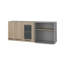 Armoire de cuisine murale 24 po en bois naturel et gris 24 po avec trois portes