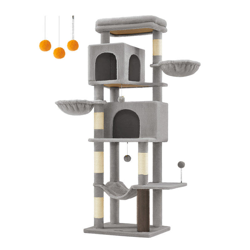 175cm H Cat Tree, Dove Grey