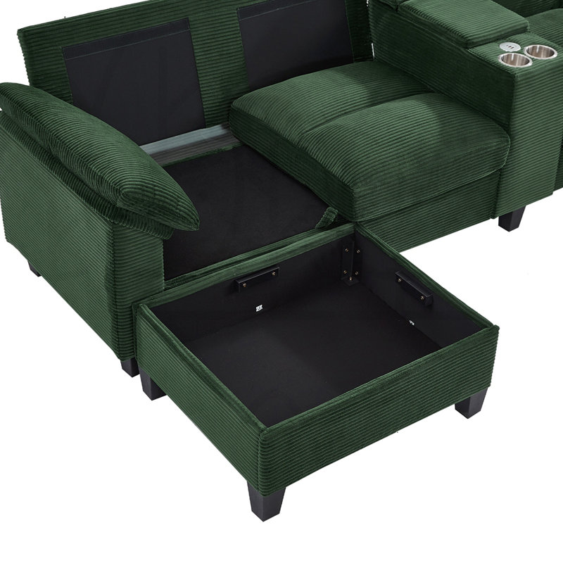 Canapé rembourré 116,9 po, Vert
