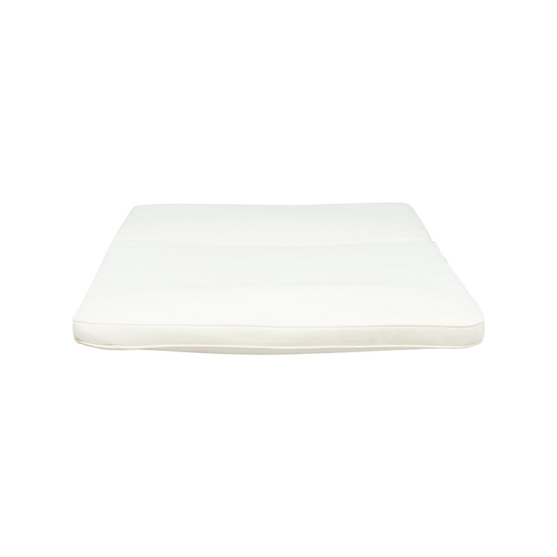 Coussin de chaise longue 78,75 x 23,75 x 1,5 po en tissu imperméable avec coussin à fermeture à glissière crème