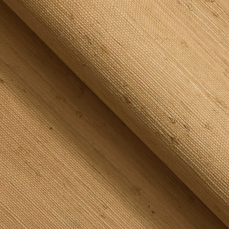 Rufas Grass Cloth Wallpaper Double Roll, Brown