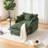 39.4" Modern Accent Chair with Ottoman, Living Room Club Chair Chenille Upholstered Armchair , Reading Chair for Bedroom, Chenille-93870763