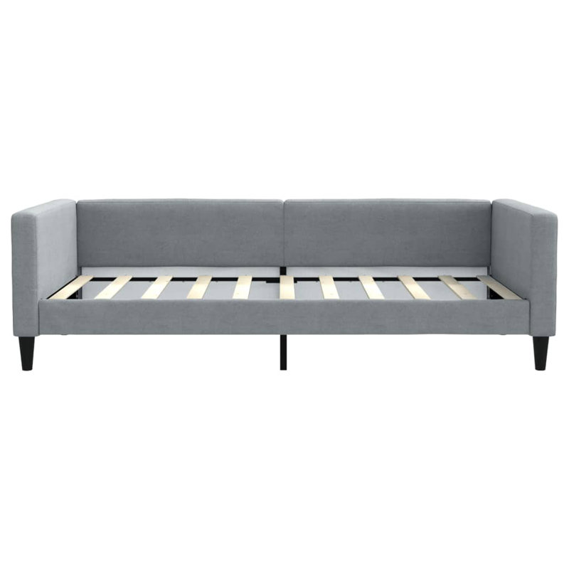 Lit de jour simple en bois massif, Gris clair