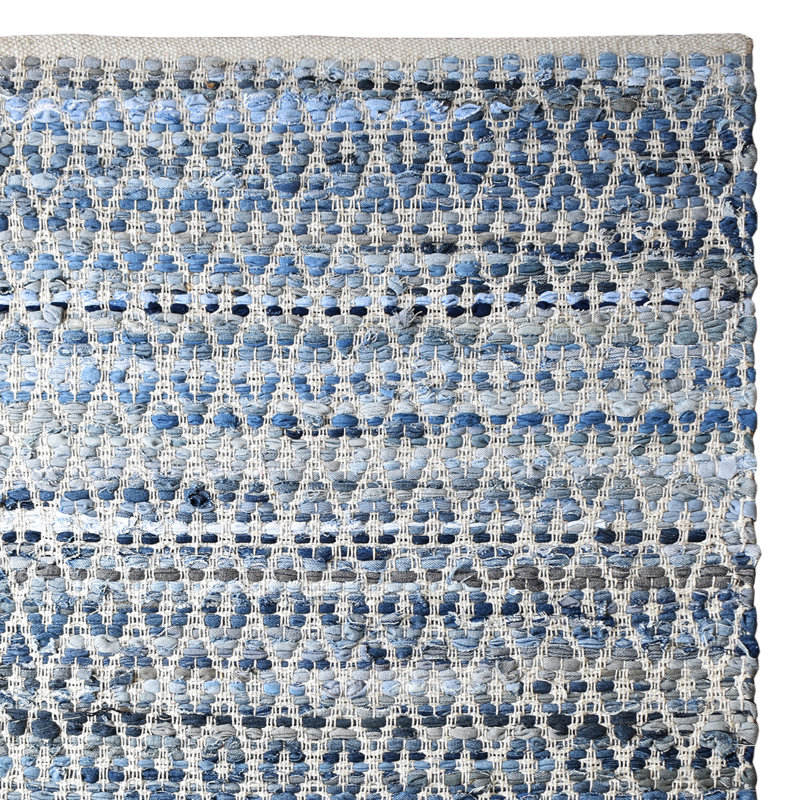 Anoceto Cotton Geometric Indoor Rug, Rectangle 2' x 3'