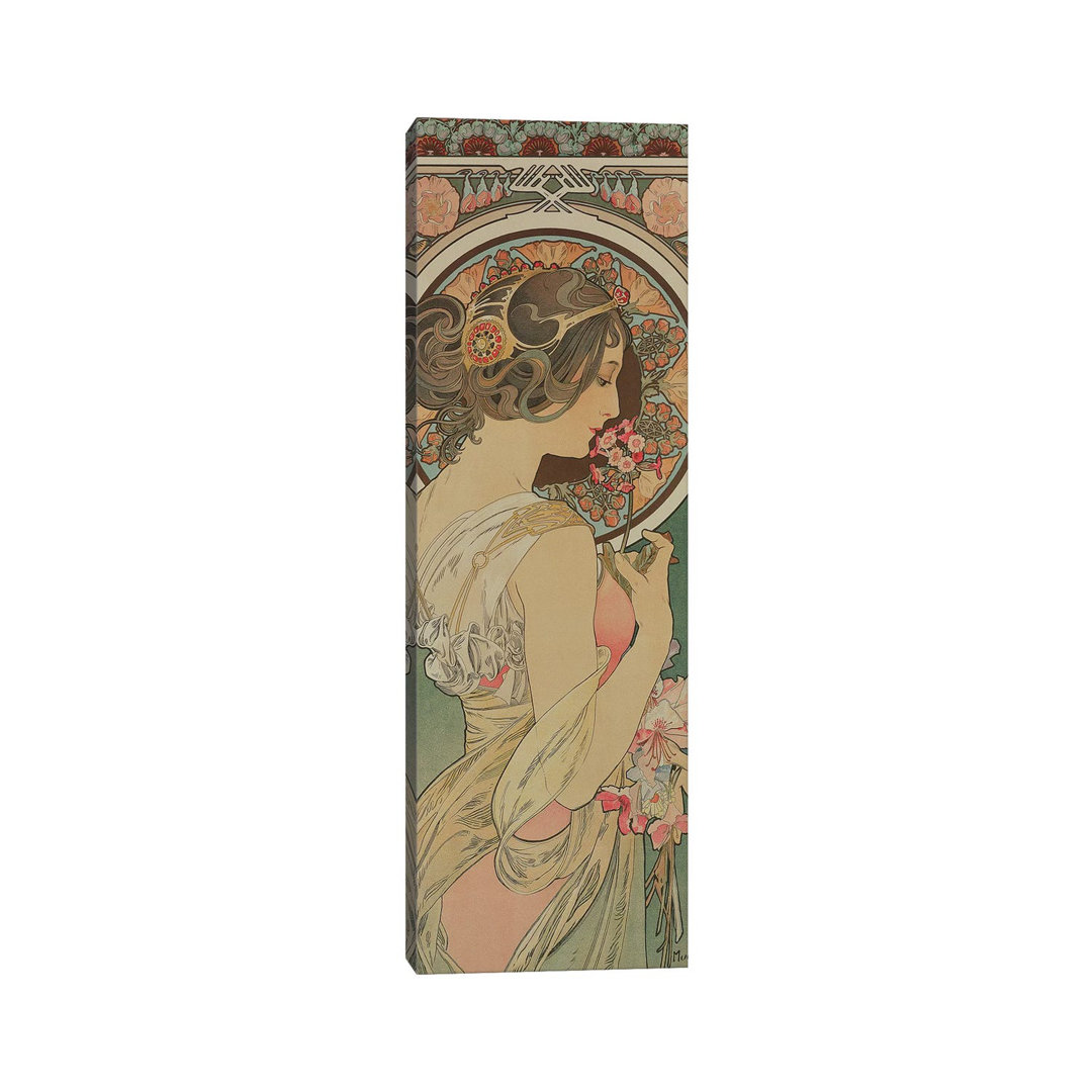 Primrose, 1899 by Alphonse Mucha - Wrapped Canvas Panoramic Print