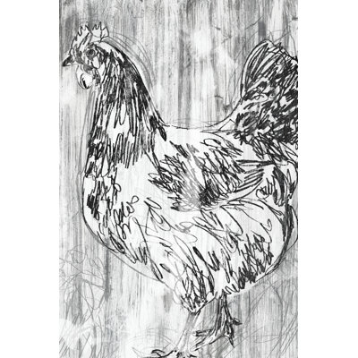 Barnwood Flock IV by June Erica Vess - Wrapped Canvas Painting