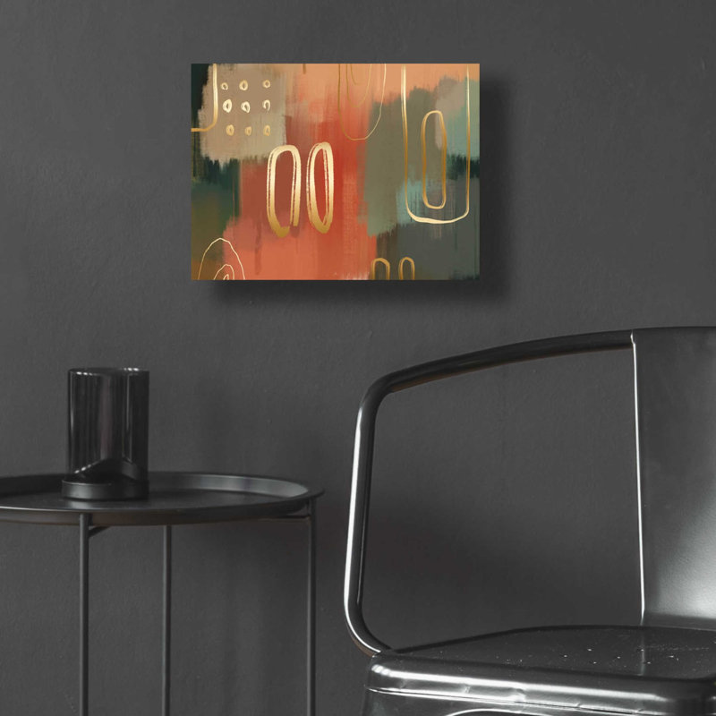 Art mural en verre acrylique «Terracotta» par Delores Naskrent, H 12 po x l 16 po x P 0,13 po