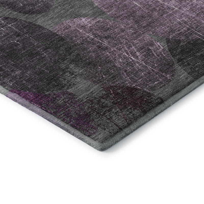 Premium Machine Washable Cerrito AMF556 Garnet Rug, Rectangle 3' x 5'