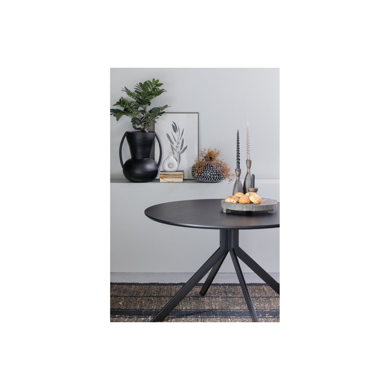 Bruno Round Metal Base Dining Table