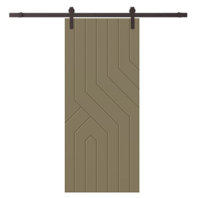 Porte de grange à panneaux en métal avec trousse de quincaillerie d'installation