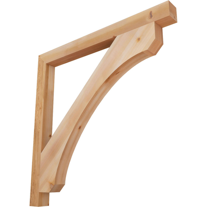 Support en bois rustique Legacy Block, Cèdre rouge, Lisse, H 48 po x l 3,5 po x P 48 po