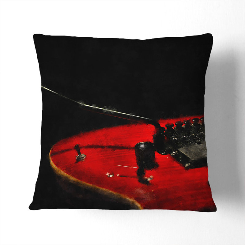 Electric Guitar Vol.1 Square Throw Cushion, 40cm H x 40cm W x 15cm D