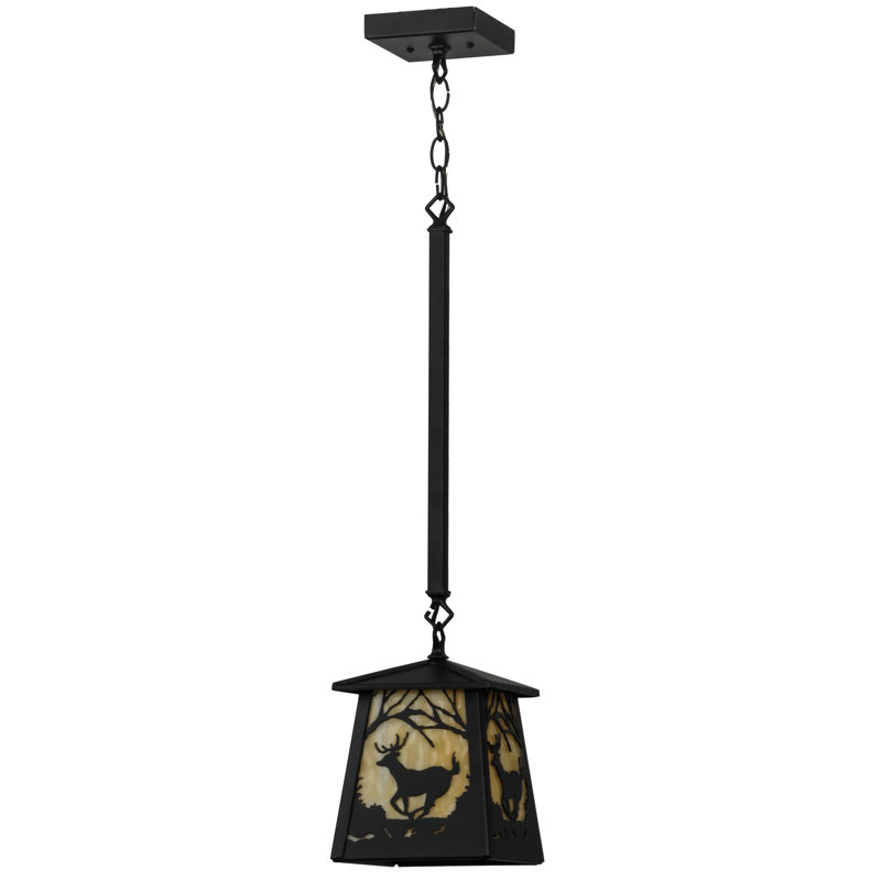 Rustic Lodge 1 - Light Pendant, Textured Black
