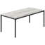 3 tables avec stratifié gris et structure en métal noir robuste