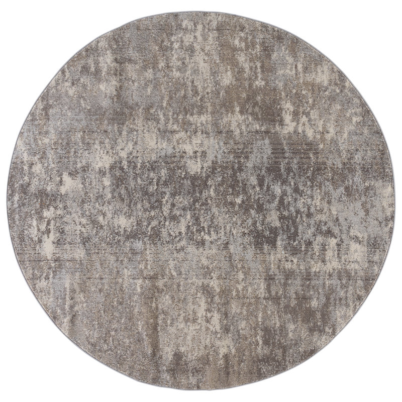 Stratton Abstract Indoor Rug, Round 6'7"
