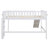 Full Size Low Loft Bed With Ladder And Slide,White-1616164954-1616164955