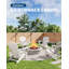 Fauteuil de patio surdimensionné en PEHD Adirondack - pliable, résistant aux intempéries, capacité de 380 lb, porte-gobelet, bois texturé, dossier haut et siège profond, idéal pour foyer, jardin, pelouse, terrasse, bord de piscine-985186247