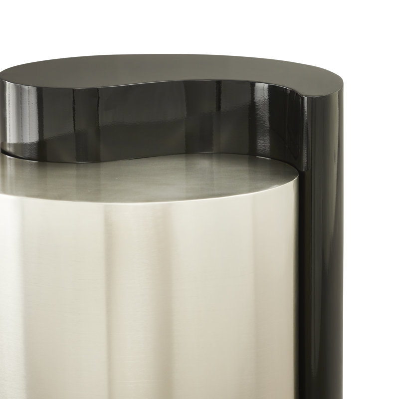 Table basse Addington, Noir et argent